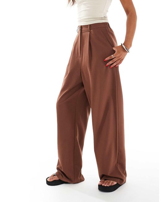 Pantalon ample habillé - marron Miss Selfridge en coloris Brown