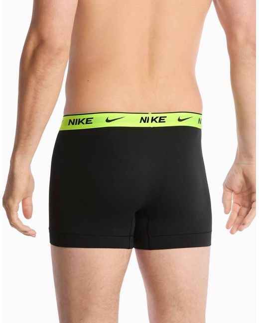 Nike Black Essential Cotton 5 Pack Trunks for men