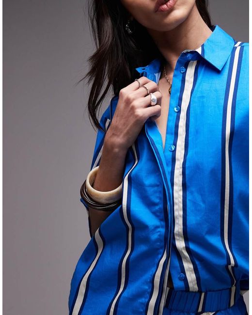 Camicia Stile Resort di TOPSHOP in Blue