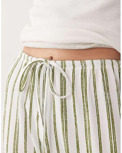 Wednesday's Girl Natural Wednesdays Girl Jersey Tie Waist Wide Leg Trouser