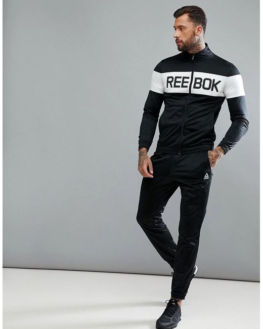 Reebok Training Tracksuit in Black for Men Lyst