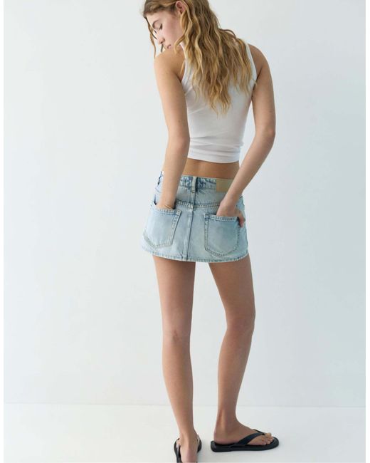 Pull&Bear Blue – jeans-skort
