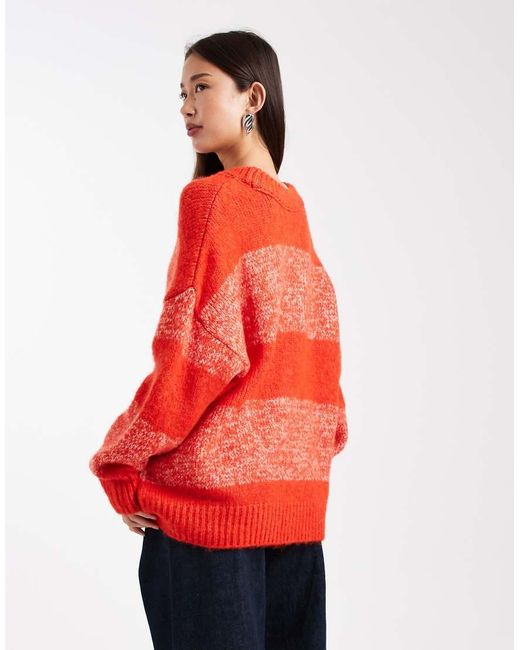 ASOS Red Multiply Stripe Jumper
