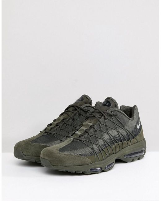 Nike Air Max 95 Ultra Jacquard Sneakers In Green 749771-301 for Men | Lyst  UK
