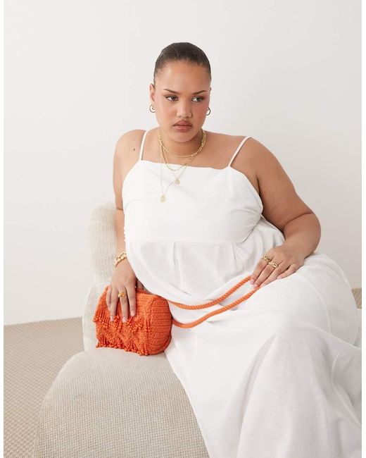 Esmee Curve White Maxi Beach Dress