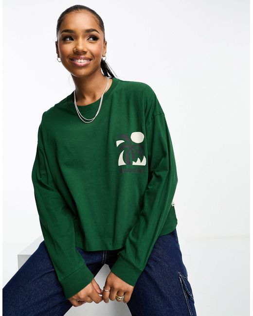 Quiksilver Green – langärmliges oversize-shirt