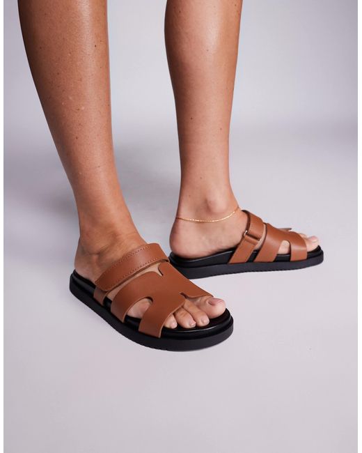 Steve Madden White – missile – riemen-sandalen aus leder