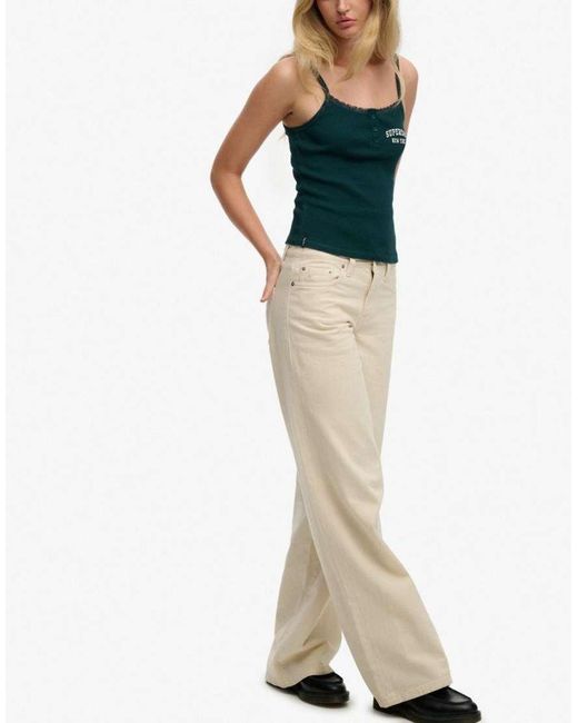 Superdry Natural Mid Rise Baggy Pants