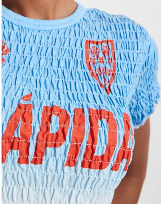 ASOS White Shirred Ombre Football Shirt