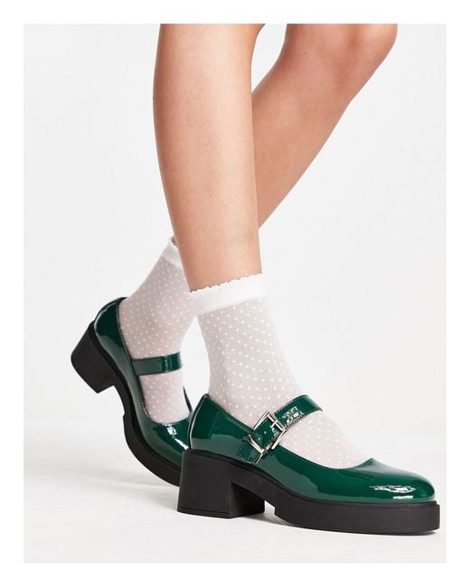 ASOS Sebi Chunky Mary Jane Heeled Shoes in Green Lyst Canada