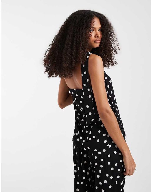 Vero Moda Black Woven Bandeau Top With Scarf Detail Co-Ord