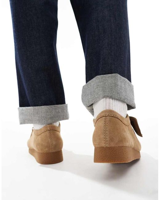Zapatos Wallabee Oscuro Evo De -Beis Neutro Clarks de hombre de color Blue