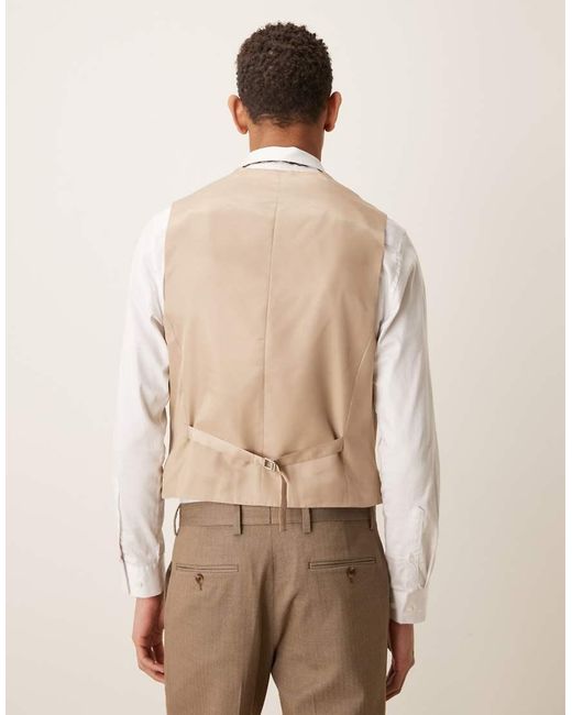 ASOS Natural Skinny Suit Waistcoat for men