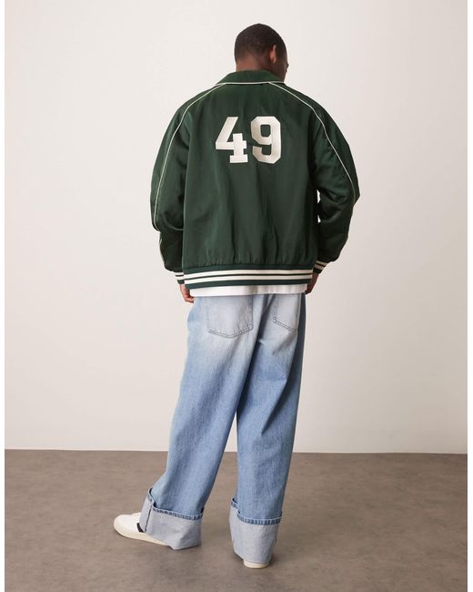 Gant Green Sport Club Varsity Bomber Jacket for men