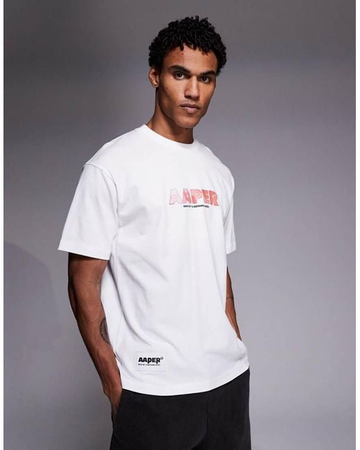 Aape By A Bathing Ape Gray Aape By A Bathing Ape Aaper T-shirt for men