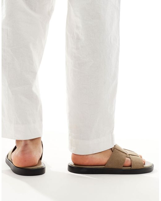 ASOS Natural Slider Sandals for men