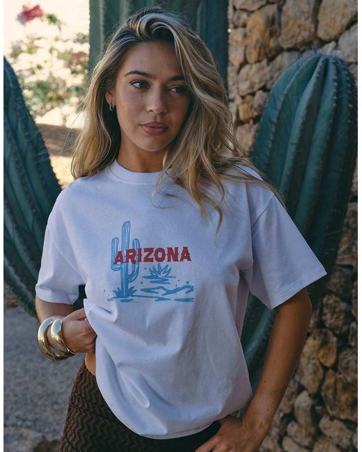 South Beach White X Liv Silverman Arizona Print Oversized T-shirt