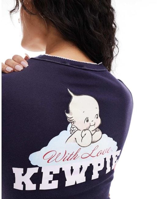 Cotton On Blue Cotton On Pointelle Kewpie With Love Sleep Tee