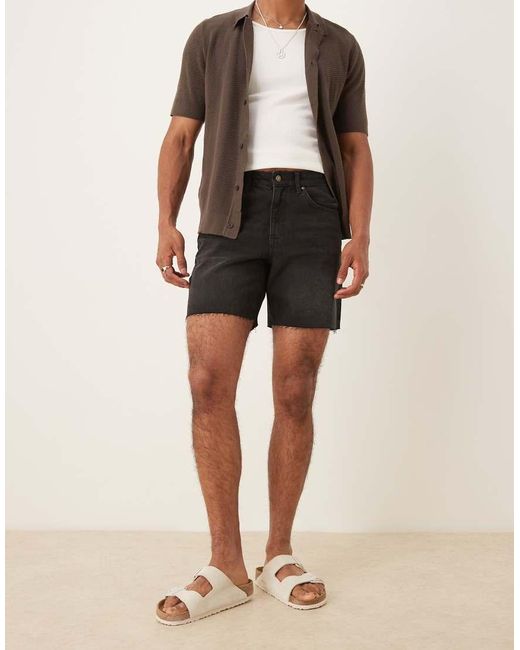 Pantaloncini Slim di ASOS in Natural da Uomo