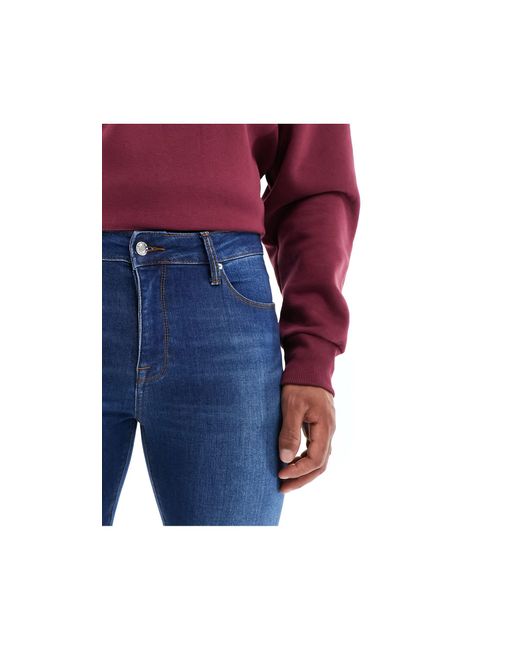 ASOS – spray-on-jeans aus powerstretch in Blue für Herren