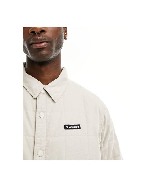 Landroamer - veste chemise matelassée - taupe Columbia pour homme en coloris Black
