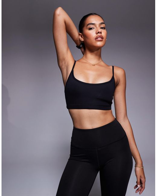 4505 Blue Icon Soft Touch Light Support Sports Bra With Adjustable Straps