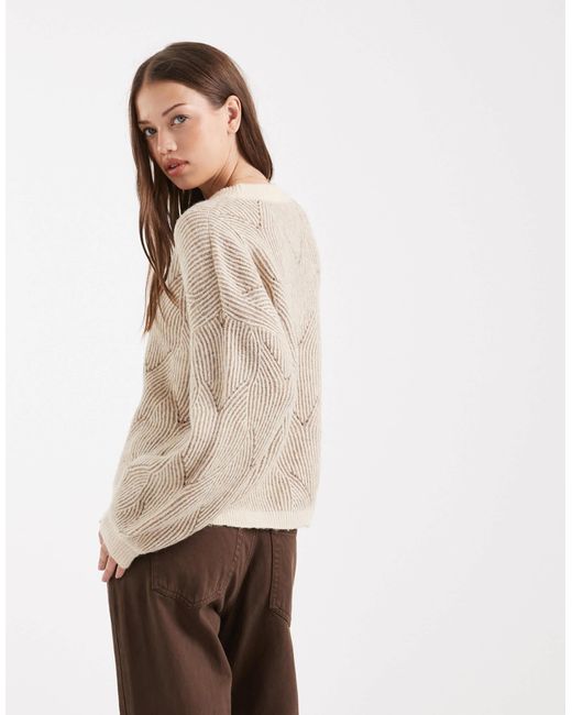 Pieces Natural – strickpullover