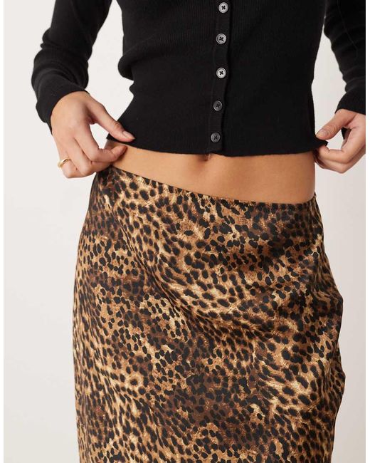 Mango Natural Satin Maxi Skirt