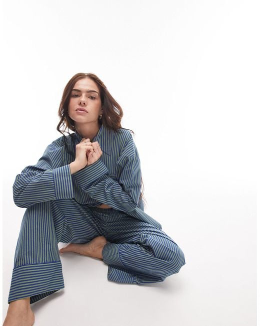 TOPSHOP Blue – pyjama aus baumwolle