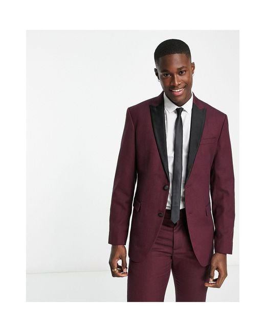 Abito uomo bordeaux slim shop