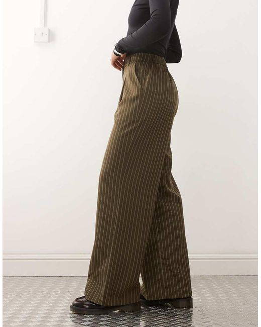 Reclaimed Vintage Natural High Waist Tailored Baggy Trouser