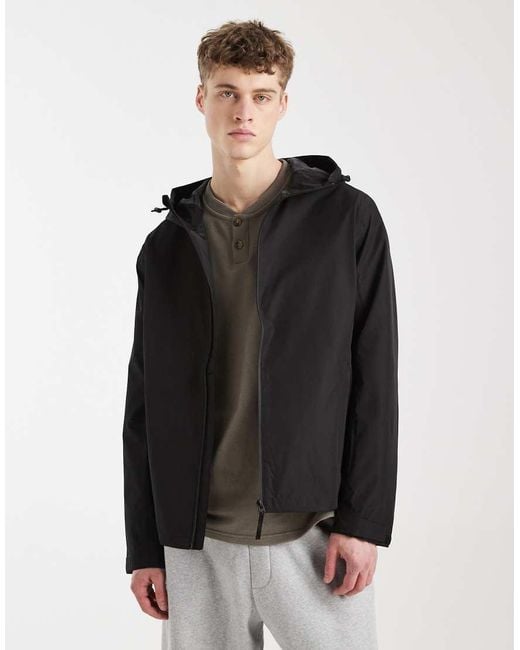 Jack & Jones Black Lightweight Hooded Jacket for men