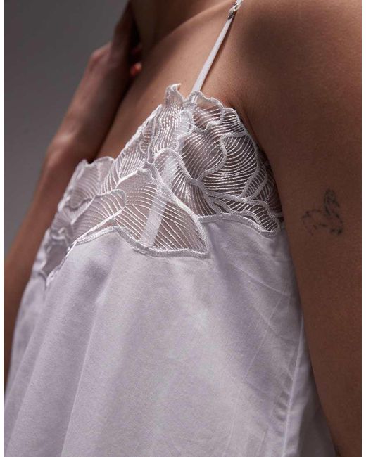 Vestito Lungo A Trapezio Con Spalline Sottili Con Finiture di SNDY'S in Gray