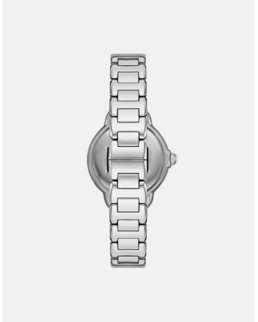 Emporio Armani White Three-Hand, Stainless Steel Watch, Ar11632