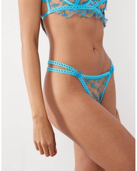 Untold Story Blue Too Pretty To Chase Thong