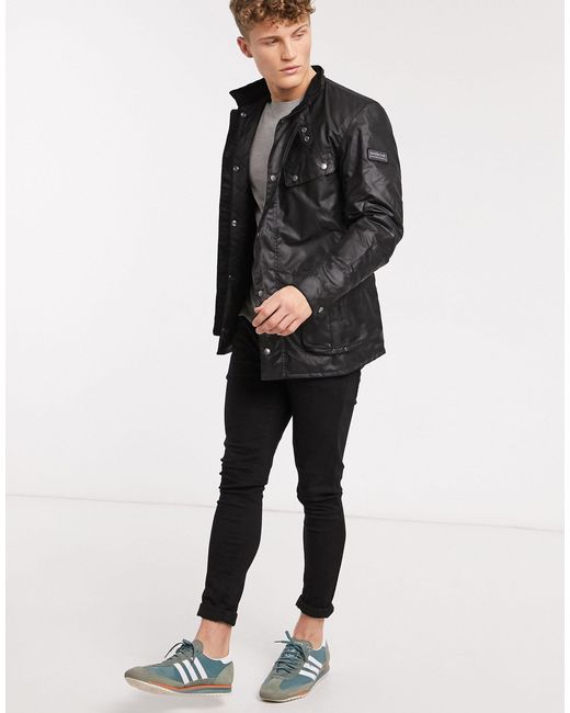 barbour international slim fit duke wax jacket