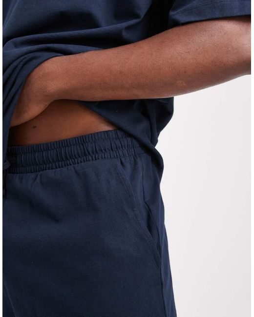 ASOS Oversized Pyjamaset in het Blue voor heren