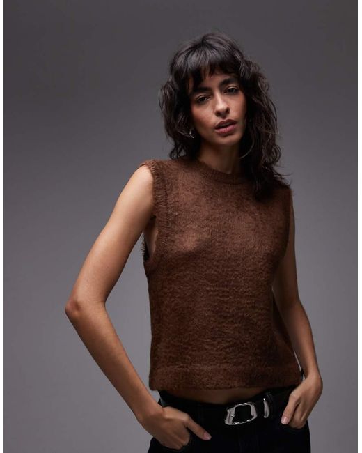 Top Senza Maniche di ASOS in Brown