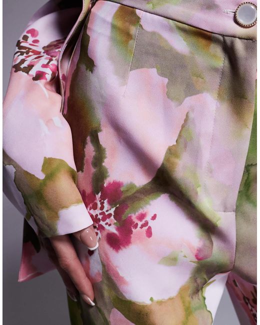 ASOS Purple Co-Ord Tailored Suit Trousers