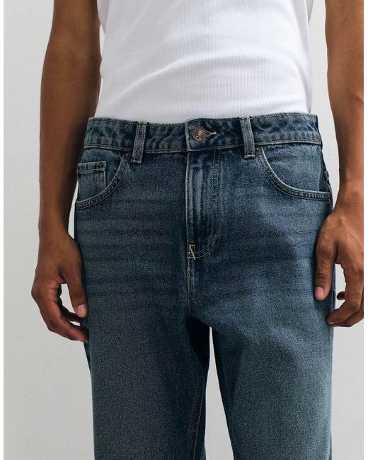 New Look Gray Straight Fit Jeans for men