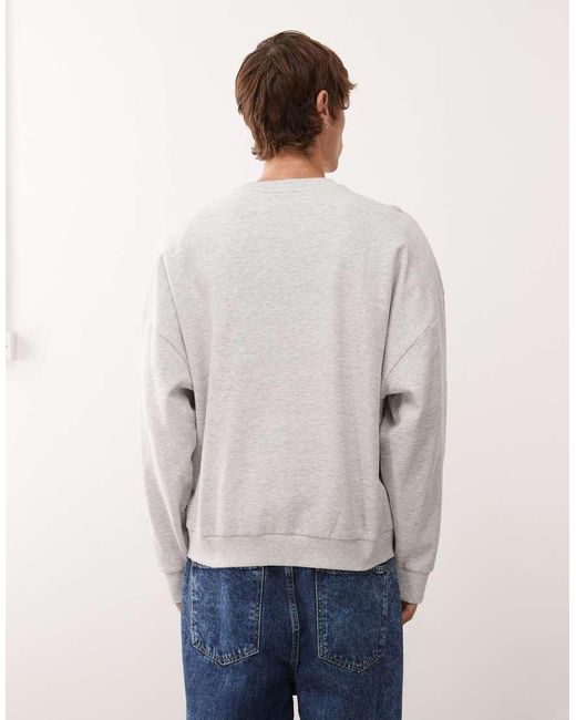 Collusion Gray Essentials Boxy Oversized Sweatshirt for men