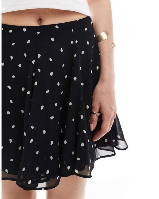 ASOS White Flippy Chiffon Mini Skirt