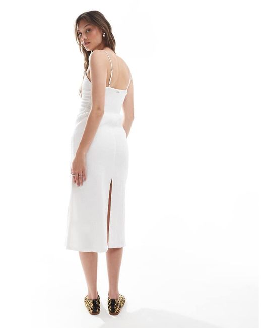 Billabong White Crystal Clear Midi Beach Dress