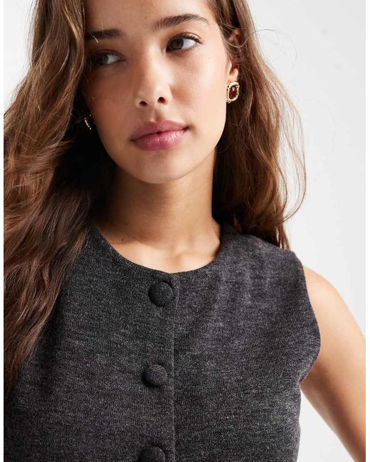 ONLY Black High Neck Waistcoat Co-Ord