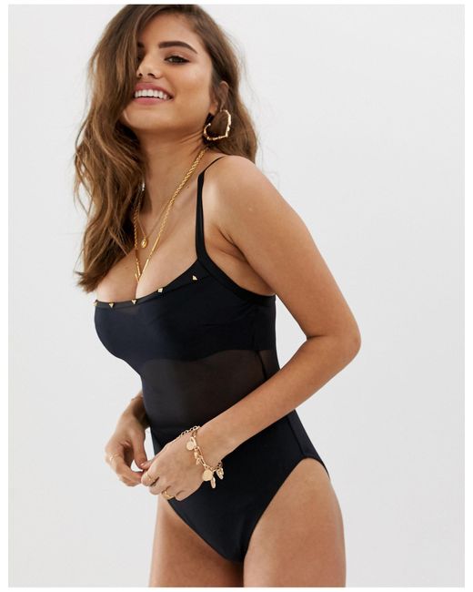 black fuller bust swimsuit