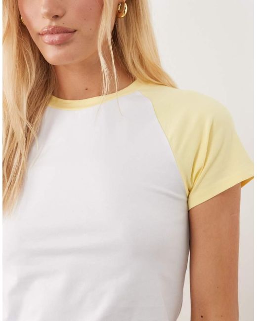 ASOS Natural Baby Raglan Short Sleeve T-shirt Co-ord