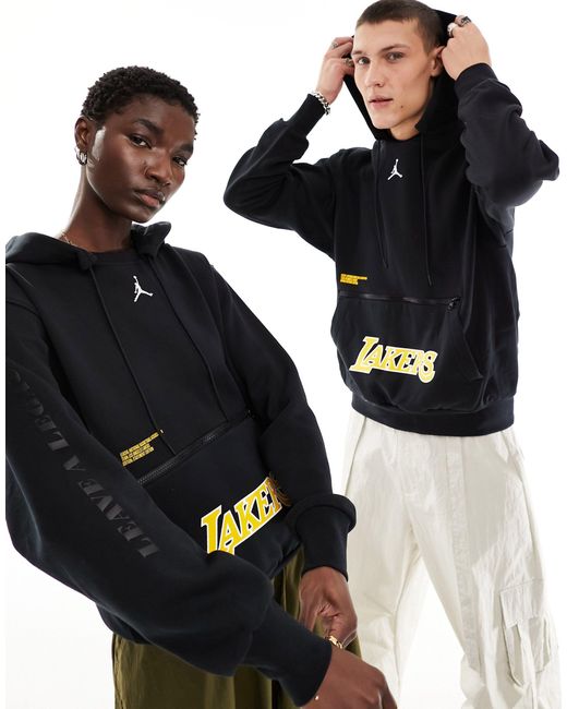 Nike Basketball Black Nba La Lakers Unisex Jordan Graphic Hoodie