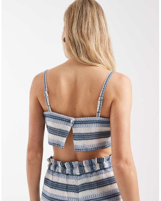Aray Blue Crochet Beach Top