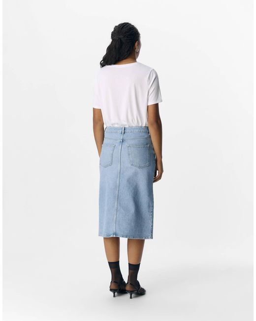 Object Blue – midirock aus mittelem denim