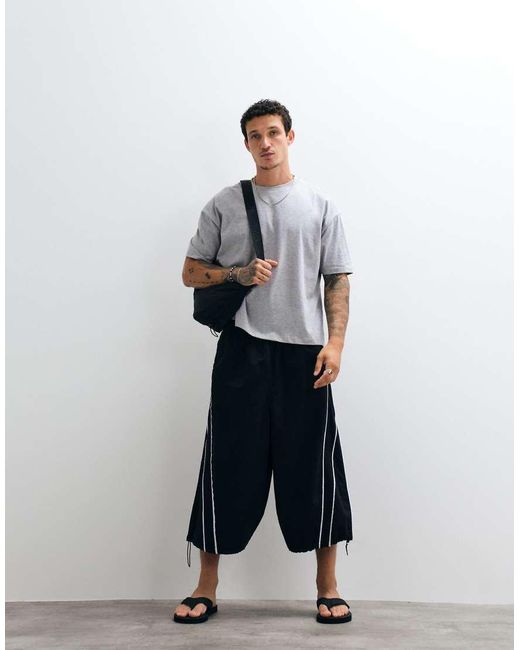 Collusion White 3/4 Length baggy Short for men
